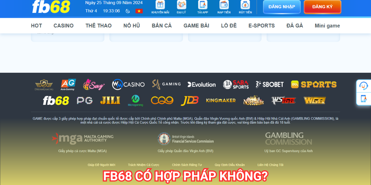 FB68 có hợp pháp không? FB68 có hợp pháp không?